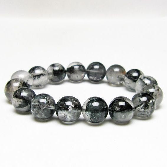 ブラックエレスチャルクォーツ ブレスレット 13mm メール便可 一点物 111-54034