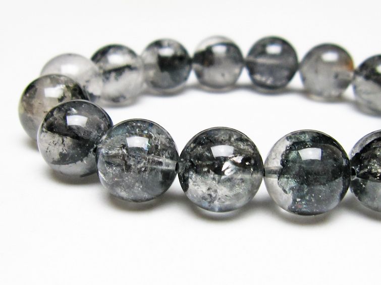 ブラックエレスチャルクォーツ ブレスレット 13mm メール便可 一点物 111-54034