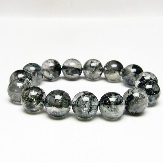 ブラックエレスチャルクォーツ ブレスレット 15mm 一点物 111-54044