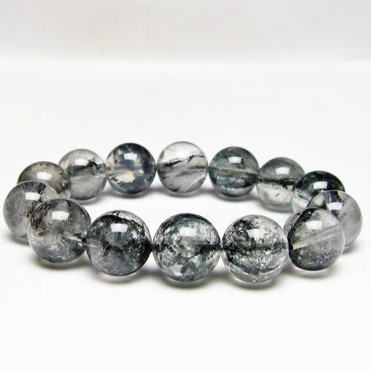 ブラックエレスチャルクォーツ ブレスレット 16mm 一点物 111-54049