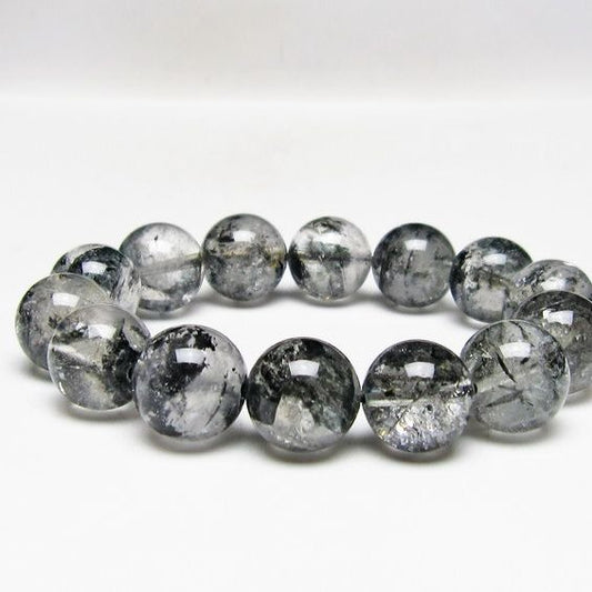 ブラックエレスチャルクォーツ ブレスレット 16mm 一点物 111-54054