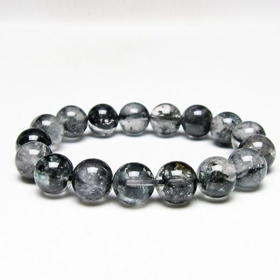 ブラックエレスチャルクォーツ ブレスレット 12mm メール便可 一点物 111-54061