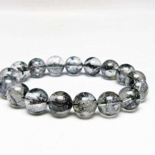ブラックエレスチャルクォーツ ブレスレット 12mm メール便可 一点物 111-54064