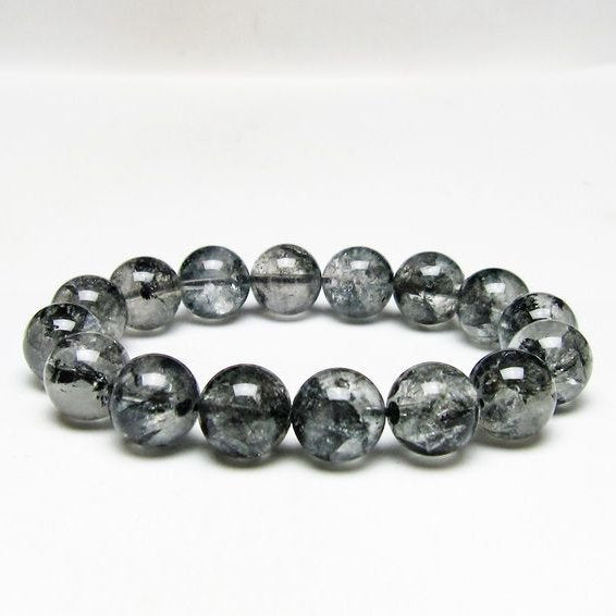 ブラックエレスチャルクォーツ ブレスレット 13mm 一点物 111-54097