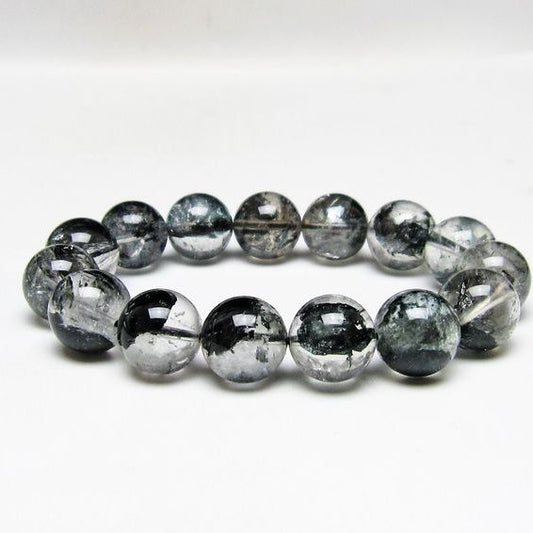 ブラックエレスチャルクォーツ ブレスレット 15mm 一点物 111-54103