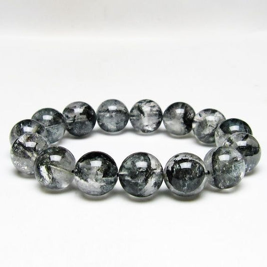 ブラックエレスチャルクォーツ ブレスレット 15mm 一点物 111-54104