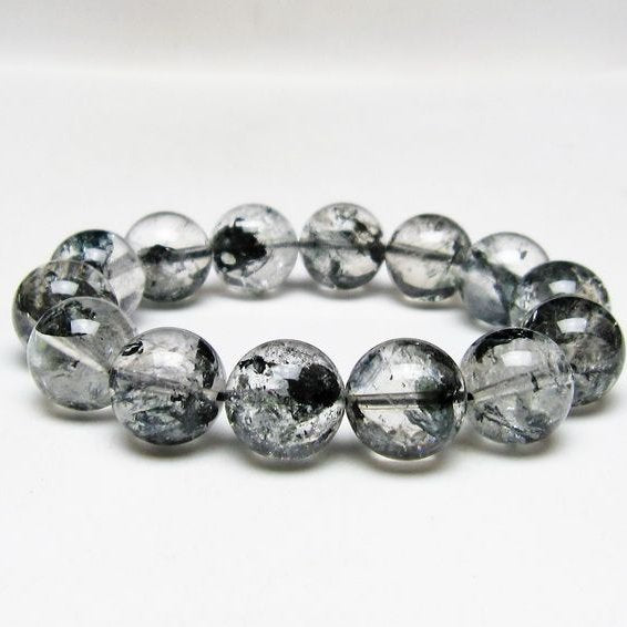 ブラックエレスチャルクォーツ ブレスレット 16mm 一点物 111-54106