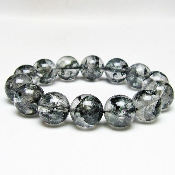 ブラックエレスチャルクォーツ ブレスレット 16mm 一点物 111-54107