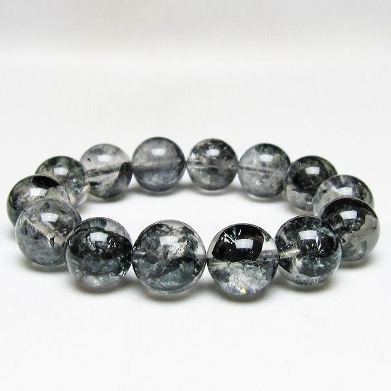 ブラックエレスチャルクォーツ ブレスレット 16mm 一点物 111-54109