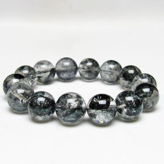 ブラックエレスチャルクォーツ ブレスレット 16mm 一点物 111-54109