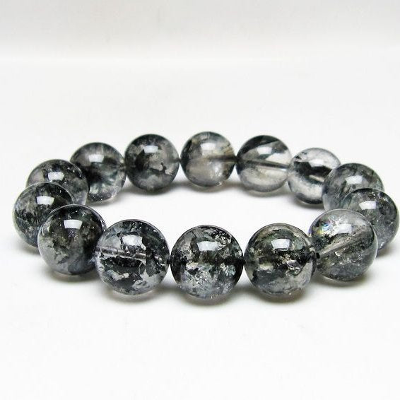 ブラックエレスチャルクォーツ ブレスレット 16mm 一点物 111-54110