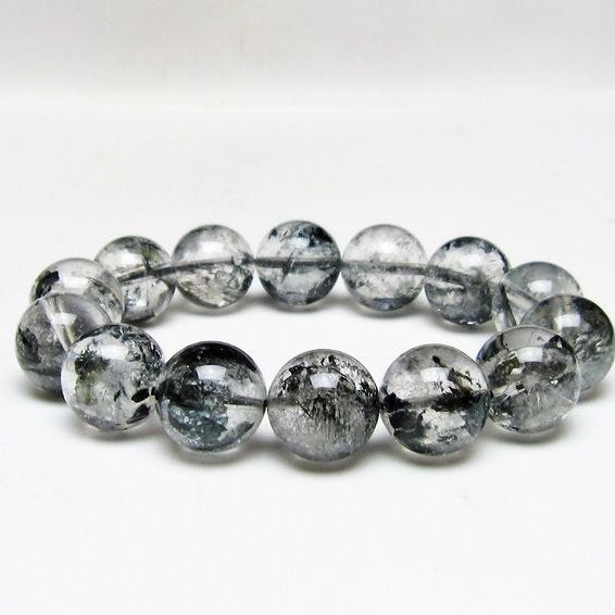 ブラックエレスチャルクォーツ ブレスレット 16mm 一点物 111-54111
