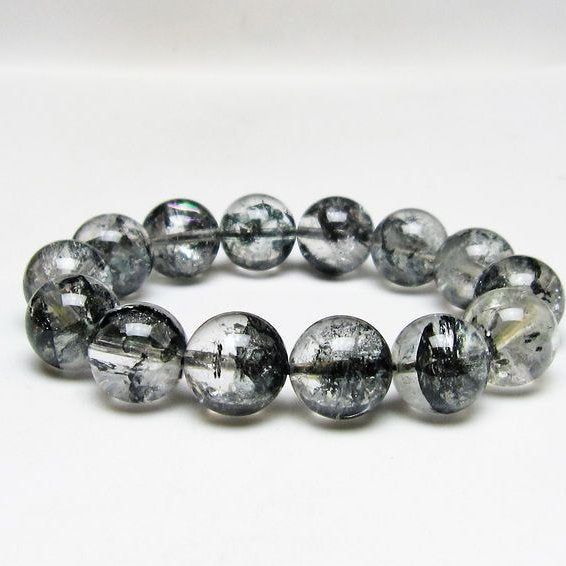 ブラックエレスチャルクォーツ ブレスレット 16mm 一点物 111-54114