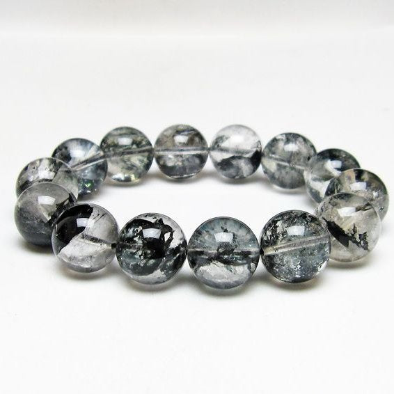 ブラックエレスチャルクォーツ ブレスレット 16mm 一点物 111-54115