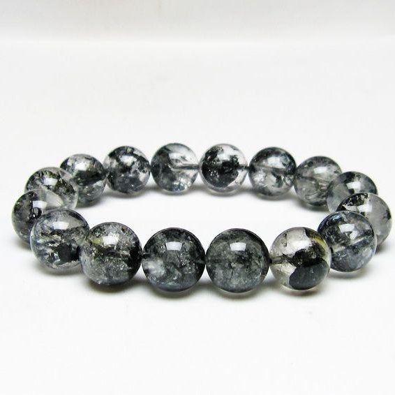 ブラックエレスチャルクォーツ ブレスレット 13mm 一点物 111-54121