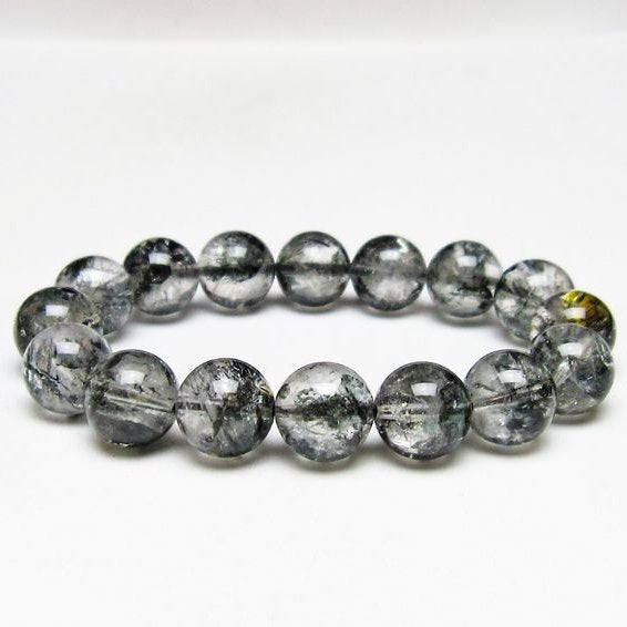 ブラックエレスチャルクォーツ ブレスレット 13mm 一点物 111-54124
