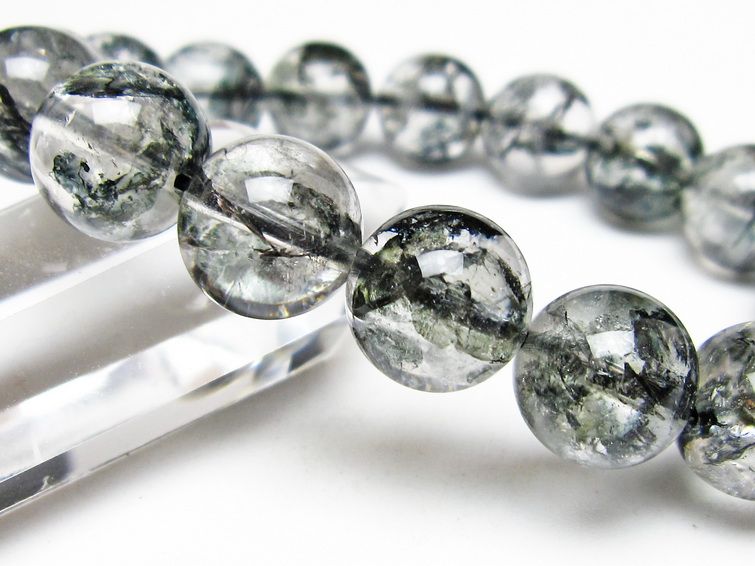 ブラックエレスチャルクォーツ ブレスレット 13mm 一点物 111-54124