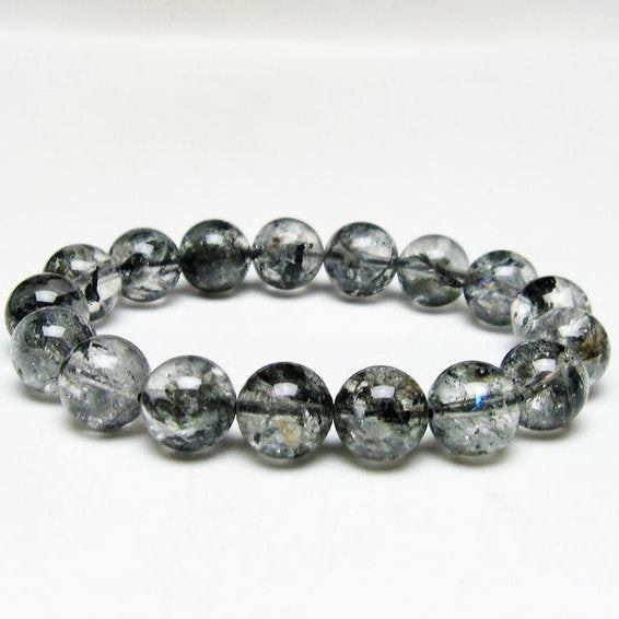ブラックエレスチャルクォーツ ブレスレット 12mm 一点物 111-54125