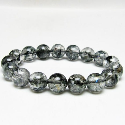 ブラックエレスチャルクォーツ ブレスレット 12mm 一点物 111-54125