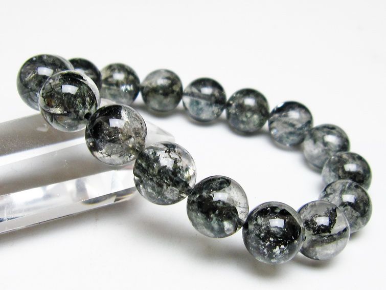 ブラックエレスチャルクォーツ ブレスレット 12mm 一点物 111-54126