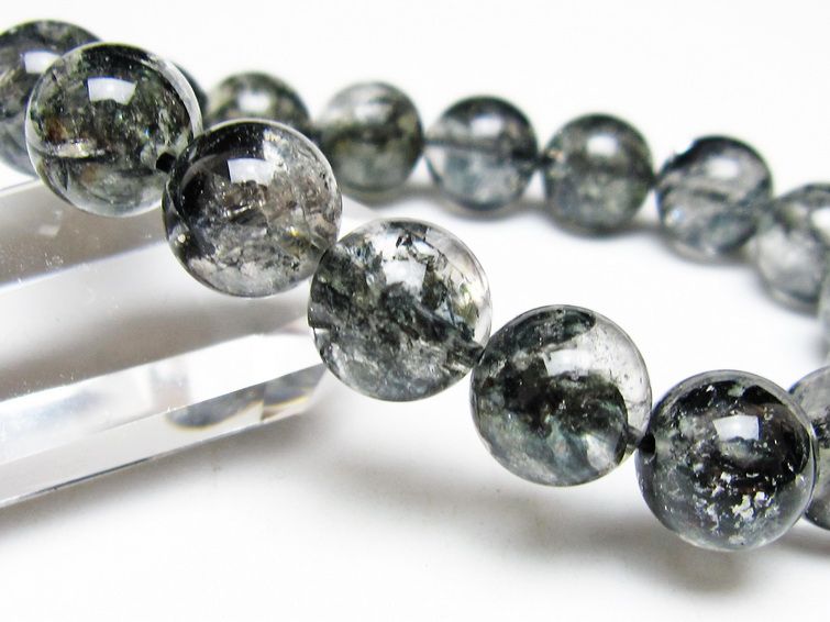 ブラックエレスチャルクォーツ ブレスレット 12mm 一点物 111-54126