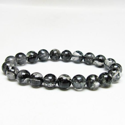ブラックエレスチャルクォーツ ブレスレット 10mm メール便可 一点物 111-54136