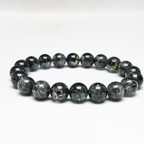 ブラックエレスチャルクォーツ ブレスレット 10mm メール便可 一点物 111-54145