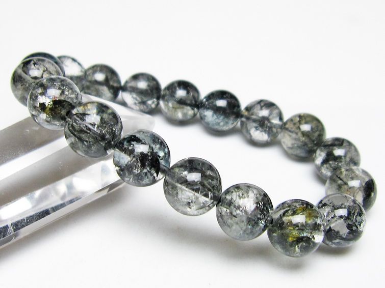ブラックエレスチャルクォーツ ブレスレット 11mm 一点物 111-54149