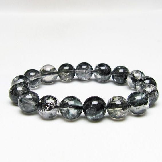 ブラックエレスチャルクォーツ ブレスレット 12mm 一点物 111-54150