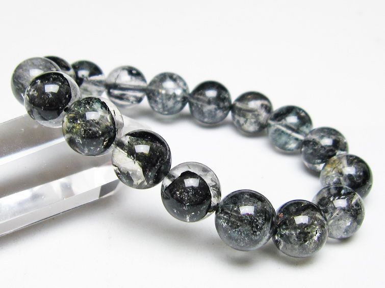 ブラックエレスチャルクォーツ ブレスレット 12mm 一点物 111-54150