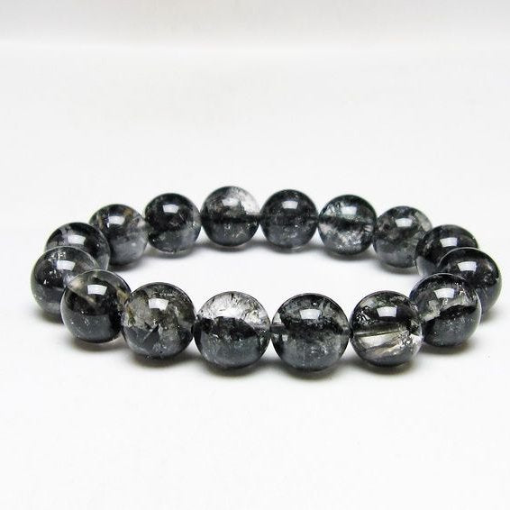 ブラックエレスチャルクォーツ ブレスレット 13mm 一点物 111-54154