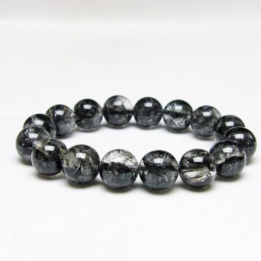 ブラックエレスチャルクォーツ ブレスレット 13mm 一点物 111-54154