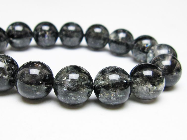 ブラックエレスチャルクォーツ ブレスレット 13mm 一点物 111-54155