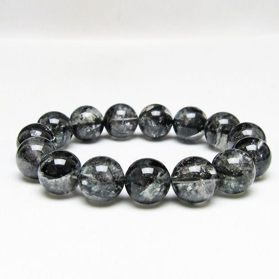 ブラックエレスチャルクォーツ ブレスレット 15mm 一点物 111-54160