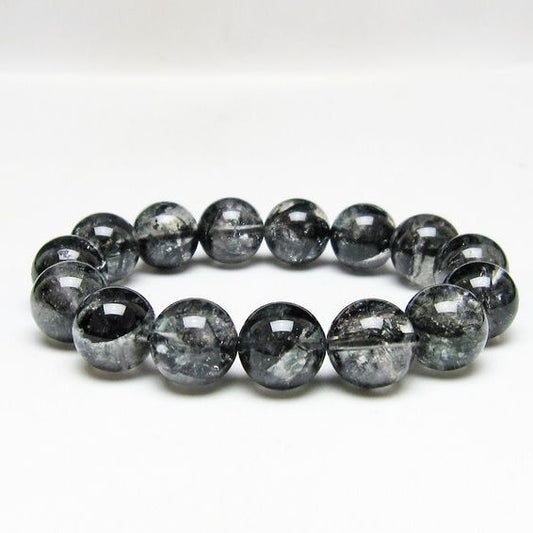 ブラックエレスチャルクォーツ ブレスレット 15mm 一点物 111-54160