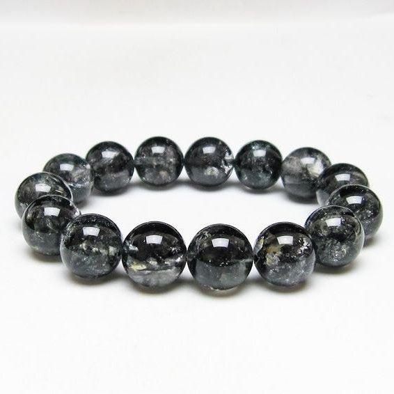 ブラックエレスチャルクォーツ ブレスレット 15mm 一点物 111-54162