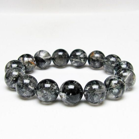 ブラックエレスチャルクォーツ ブレスレット 15mm 一点物 111-54163