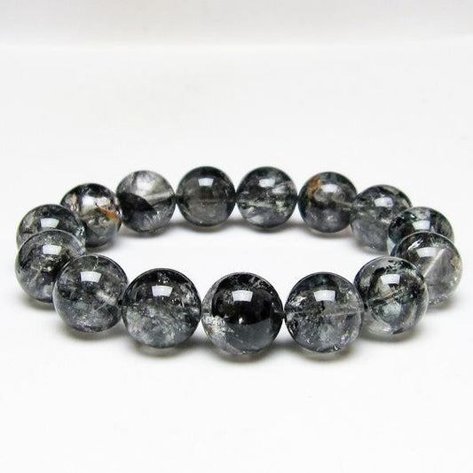 ブラックエレスチャルクォーツ ブレスレット 15mm 一点物 111-54163