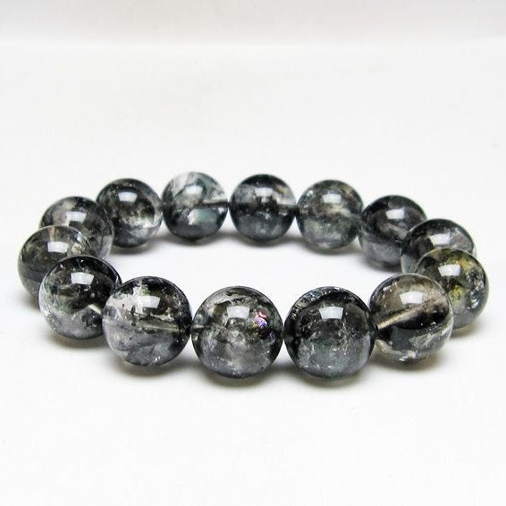 ブラックエレスチャルクォーツ ブレスレット 16mm 一点物 111-54165