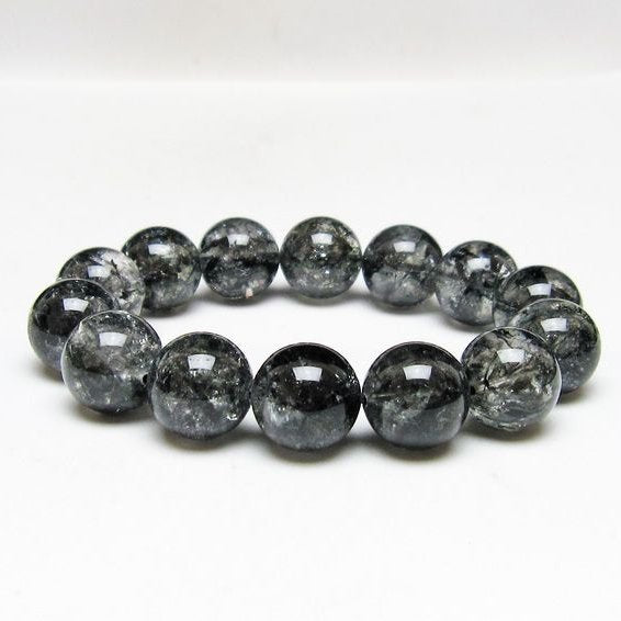 ブラックエレスチャルクォーツ ブレスレット 16mm 一点物 111-54166