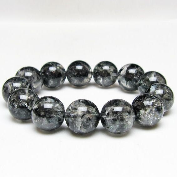 ブラックエレスチャルクォーツ ブレスレット 17mm 一点物 111-54167