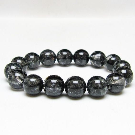 ブラックエレスチャルクォーツ ブレスレット 14mm 一点物 111-54168