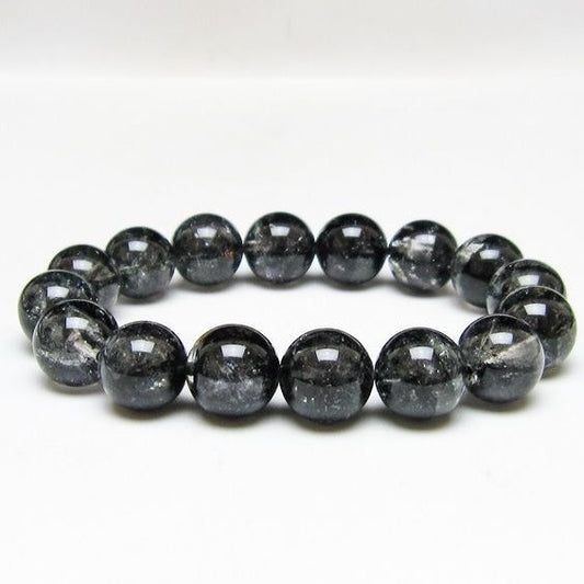 ブラックエレスチャルクォーツ ブレスレット 14mm 一点物 111-54168