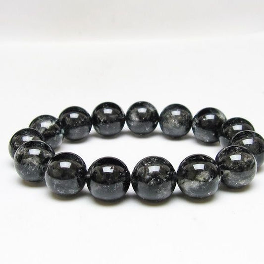 ブラックエレスチャルクォーツ ブレスレット 15mm 一点物 111-54169