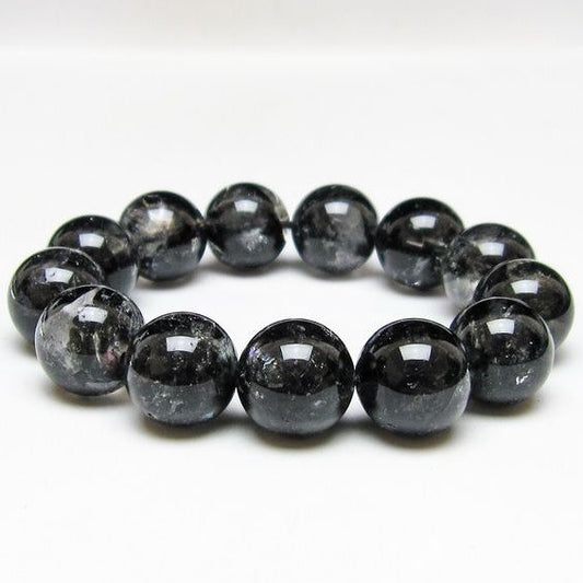 ブラックエレスチャルクォーツ ブレスレット 17mm 一点物 111-54170