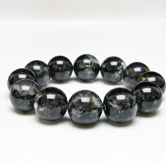 ブラックエレスチャルクォーツ ブレスレット 18mm 一点物 111-54171