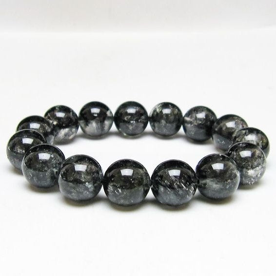 ブラックエレスチャルクォーツ ブレスレット 15mm 一点物 111-54173