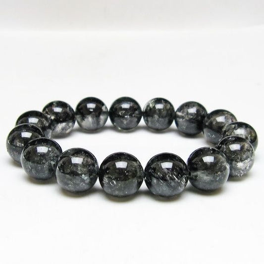 ブラックエレスチャルクォーツ ブレスレット 15mm 一点物 111-54173