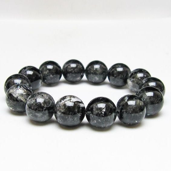 ブラックエレスチャルクォーツ ブレスレット 16mm 一点物 111-54174