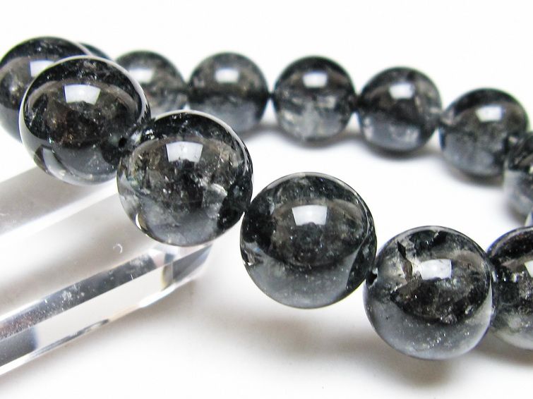ブラックエレスチャルクォーツ ブレスレット 16mm 一点物 111-54174